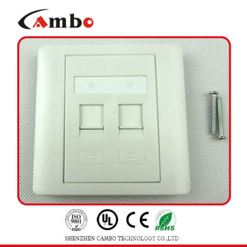 Made In China Electric Faceplate Fit for RJ45 keystone jack outlet plate.